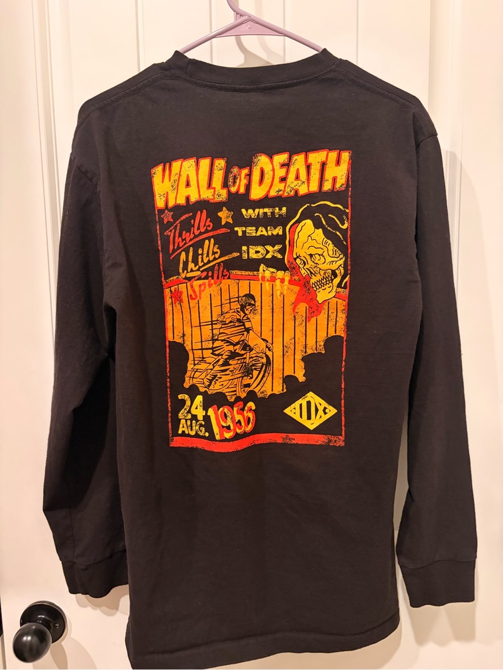 Wall of Death Graphic Long-Sleeve Tee - Black